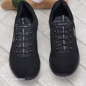 Black Textile Sneakers